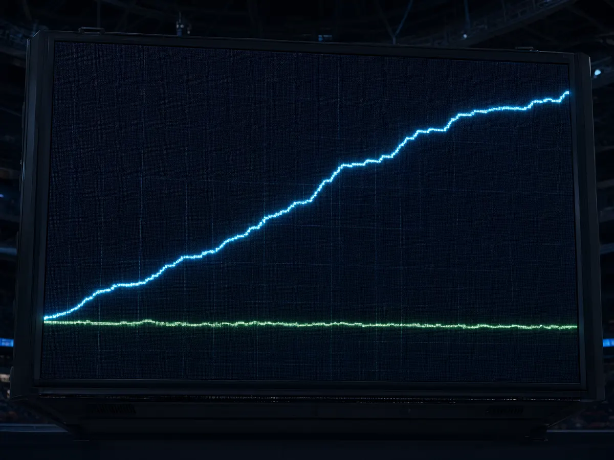 Chart contrasting a sharp spike in betting turnover with a nearly flat revenue line